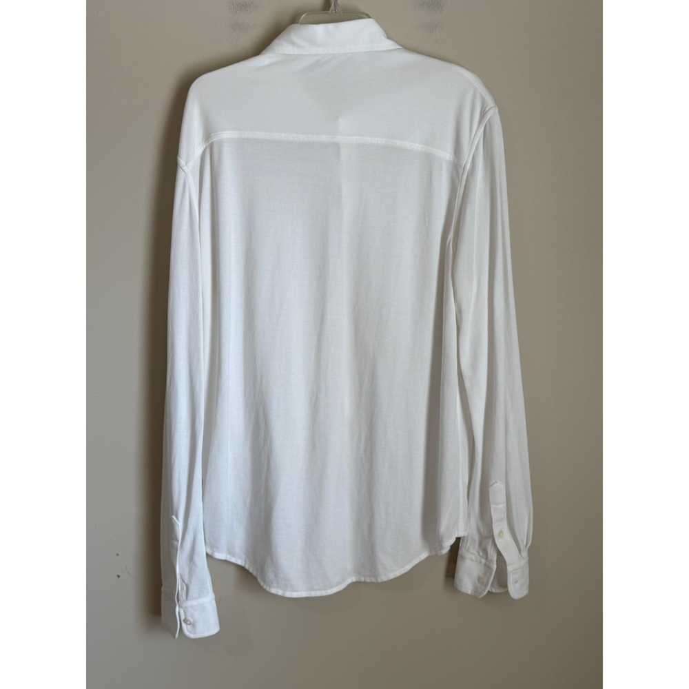 Ralph Lauren Purple Label Polo Button Down Mens XL White Pique Long Sleeve - Picture 3 of 12